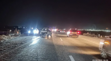Tránsito colapsado a la altura de la destilería de Luján de Cuyo por un choque frontal