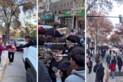 Un influencer regaló ropa en pleno microcentro mendocino: empujones y peleas