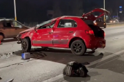 Video: un fuerte accidente en el Acceso Sur provocó caos en el tránsito